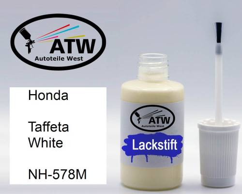 Honda, Taffeta White, NH-578M: 20ml Lackstift, von ATW Autoteile West.